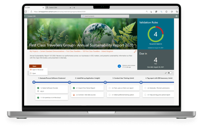 Certent Disclosure Management Screenshot