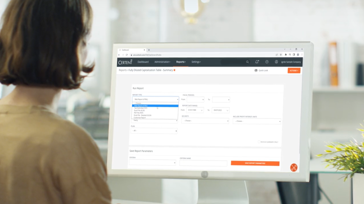 Certent Equity Management Screenshot